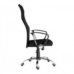 Kancelárska otočná stolička PREZIDENT — látka, sieť, čierna