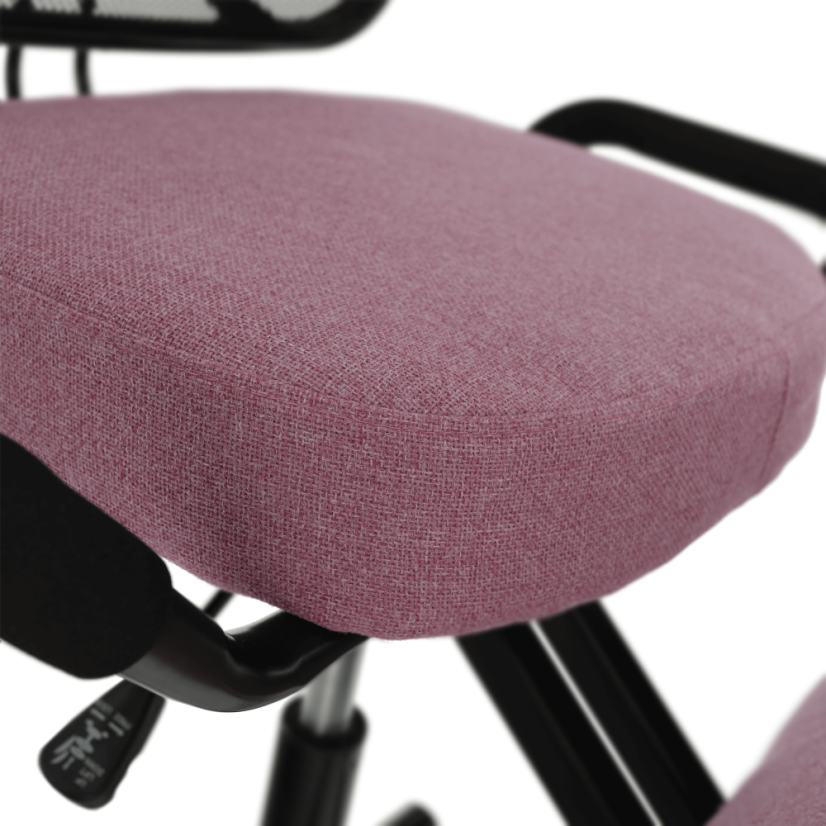 Ergonomická kľakačka RUFUS – ružová/čierna z kovu