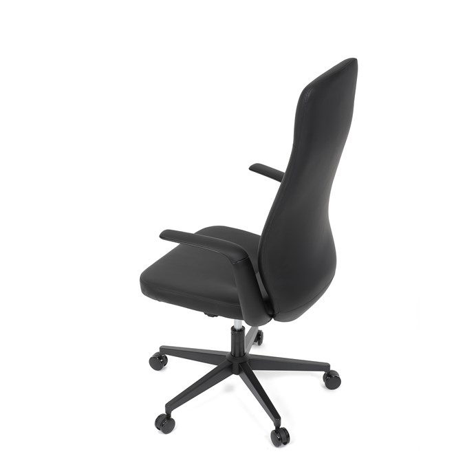 Kancelárska stolička ORBIT – čierna eko-koža s hojdacím mechanizmom Autronic