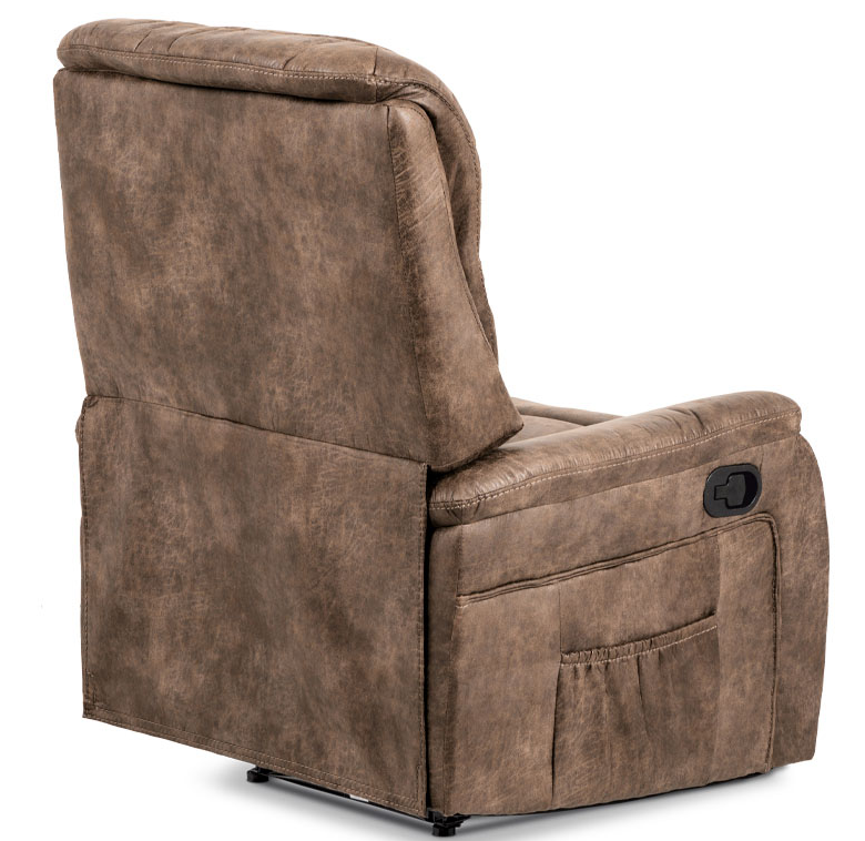 TV křeslo ISLA — hnědá, imitace broušené kůže