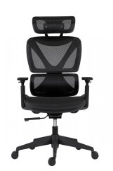 Kancelárska ergonomická stolička ESTER — sieť, čierna, nosnosť 130 kg