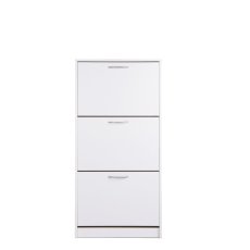 Výklopný botník CORVI — biela