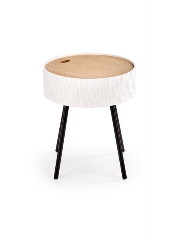 Konferenčný stolík AURA — čierna / biela