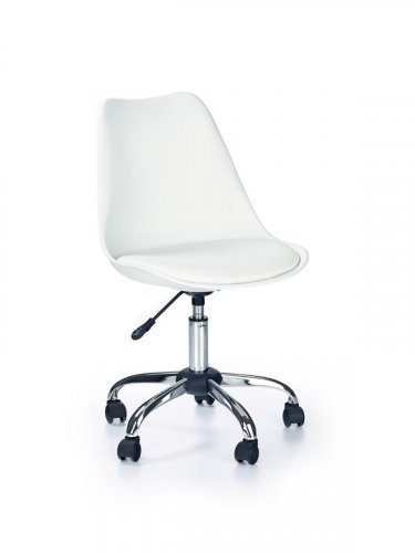Kancelářská otočná židle COCO — ekokůže / látka, více barev - Čalounění COCO: Bílá ekokůže