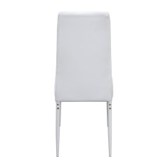 Jedálenská stolička SIGMA— kov / ekokoža, biela