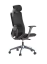 Kancelárska ergonomická stolička WISDOM s podhlavníkom - sieť, čierny plast, nosnosť 150 kg, viac farieb