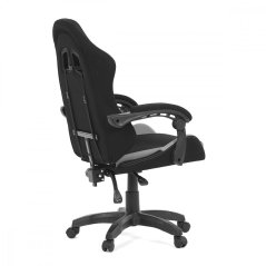 Herné kreslo VULPEX — látka, čierna / sivá