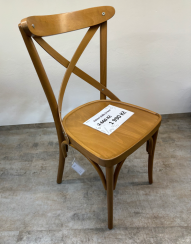 Dřevěná jídelní židle CROCE — masiv buk, dekor dub (vzorek z prodejny)