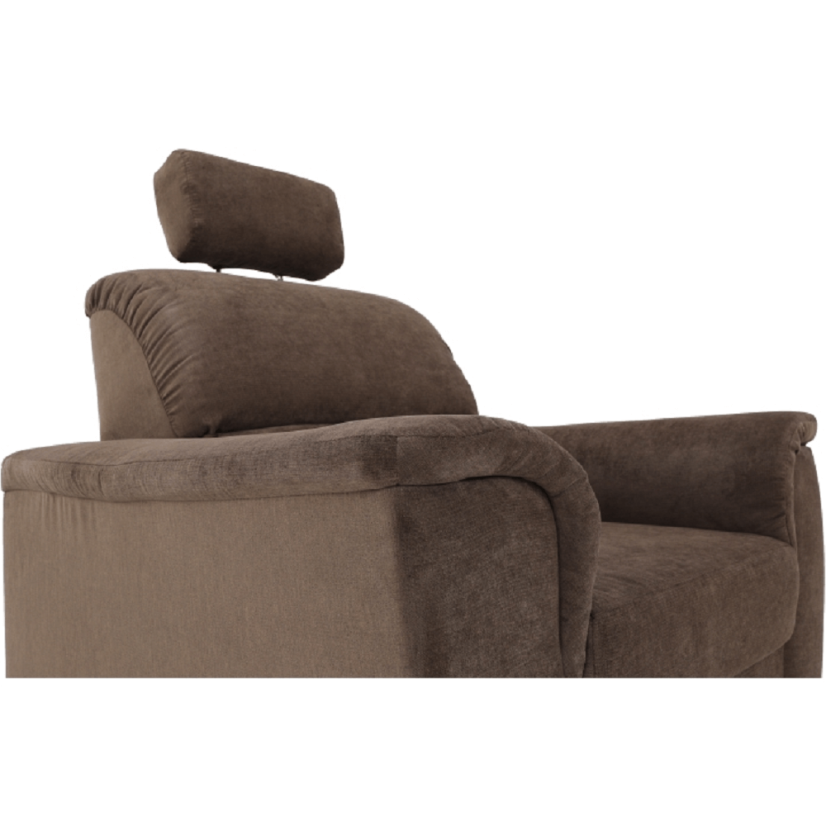 Relaxační křeslo SANTIAGO—  látka, hnědá Kondela