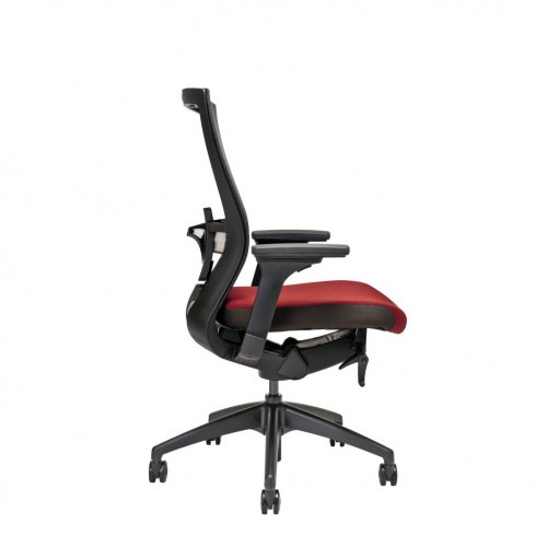 Kancelářská židle na kolečkách Office More MERENS BP – s područkami a bez opěrky hlavy - Čalounění Merens: Černá BI 201