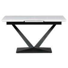 Jídelní rozkládací stůl TAVILO — 140x85x78 cm (rozklad +40 cm),  MDF, bílý