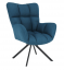 Designové otočné relaxační křeslo KOMODO — kov, více barev - Barevné varianty křesla KOMODO: Modrá/černá