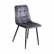Jedálenská stolička MACAO – čalúnená, zamatový poťah, sivá