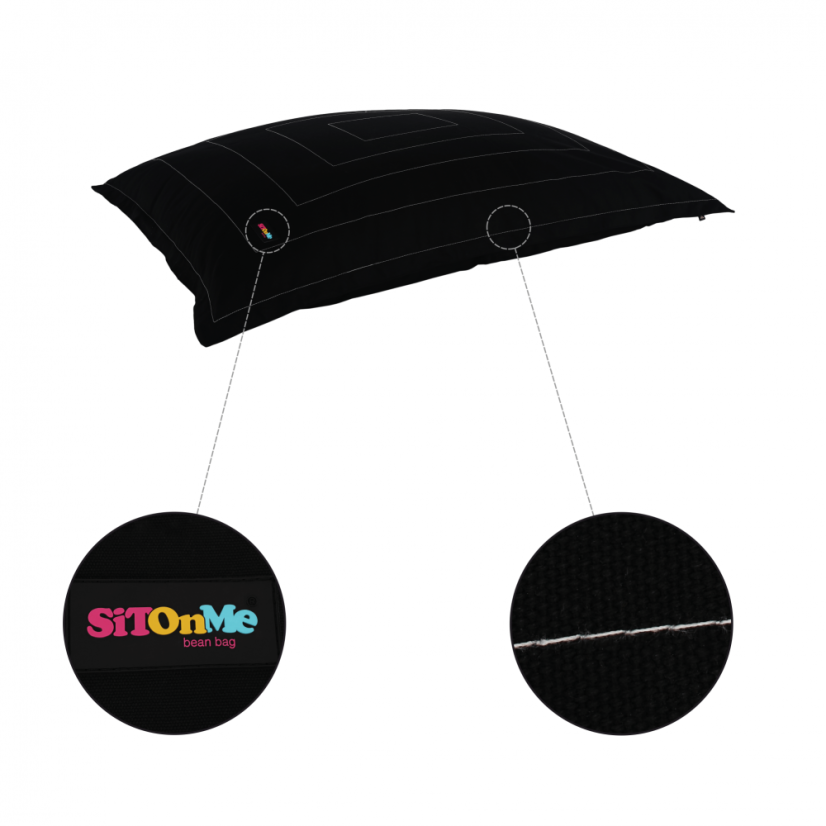 vonkajšie sedací vak BADYL - 140x180, látka, sivá