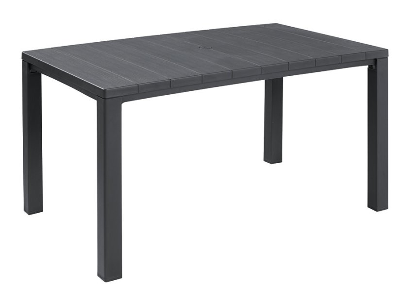 Zahradní stůl JULIA — 151x93x11cm, antracit, plast