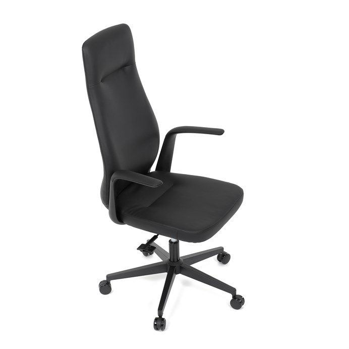 Kancelárska stolička ORBIT – čierna eko-koža s hojdacím mechanizmom Autronic