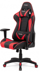 Herná stolička ERACER F03 – umelá koža, čierna / červená, nosnosť 130 kg