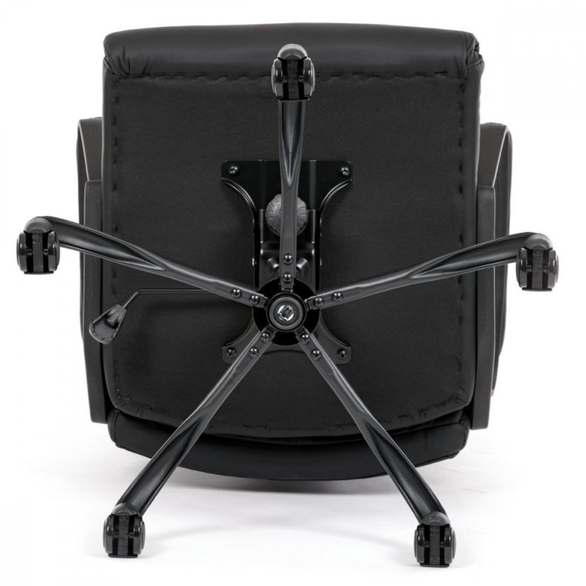 Kancelářské křeslo HOLMES — kov, ekokůže, černá Autronic
