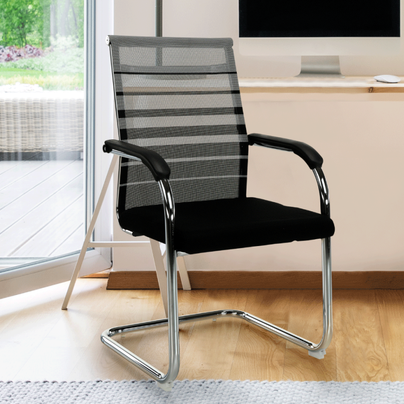 Konferenčná stolička ESIN - sieť/látka, viacfarebná - Farbové varianty ESIN: Hneda/čierna