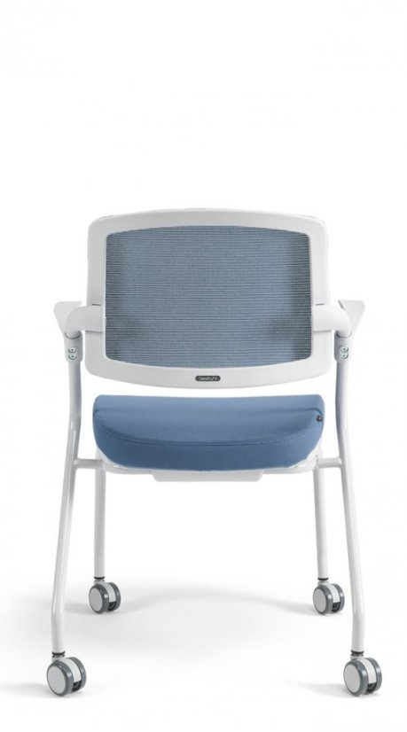 Konferenčná stolička na kolieskach Bestuhl U20 WHITE — viac farieb, stohovateľná - Farebné prevedenie U20 WHITE: Červená