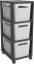 BRISEN komoda 3x16 L - antracit/bílá