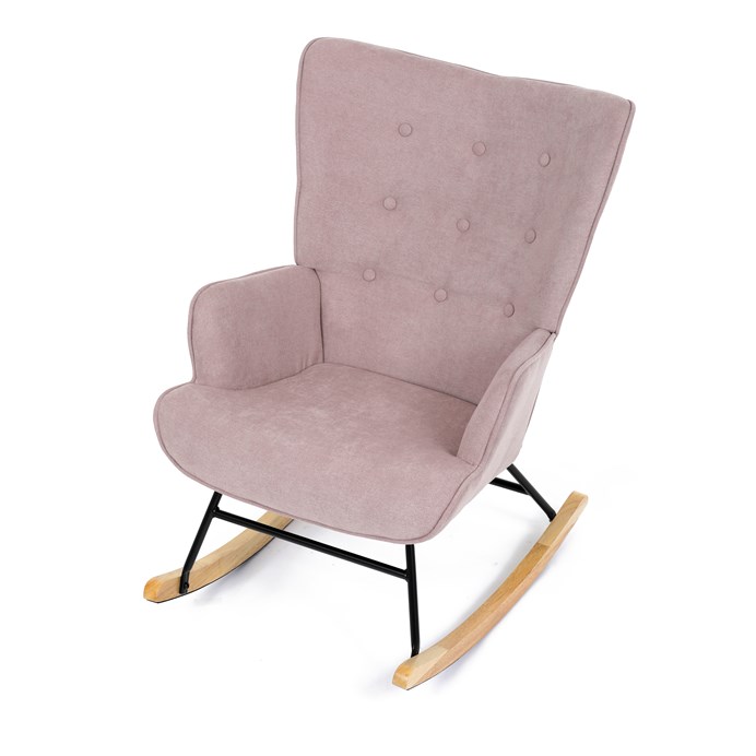 Houpací křeslo SIMLI - látka, růžová Autronic
