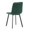 Elegantná jedálenská stolička NOX – zelený zamat, čierny kov Autronic