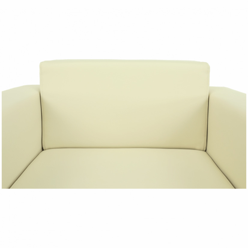 Relaxační křeslo HOMKER— ekokůže/béžová Kondela