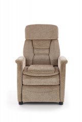 Polohovacia TV kreslo JORDAN - látka, béžová