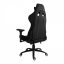 Herní židle IRON — látka, černá / modrá, nosnost 130 kg