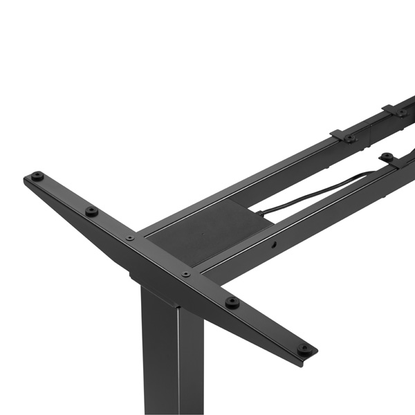 Elektricky výškově stavitelný rám stolu POWERTON – rozsah 500 mm, černá, 100 kg