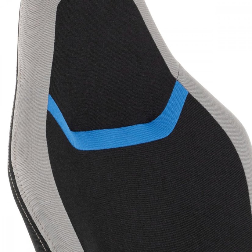 Herní křeslo L611 – látka, šedá / černá / modrá Autronic