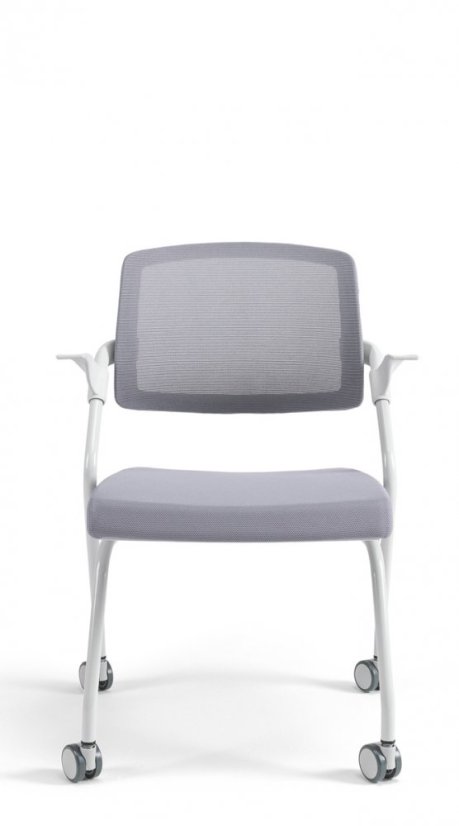 Konferenčná stolička na kolieskach Bestuhl U20 WHITE — viac farieb, stohovateľná - Farebné prevedenie U20 WHITE: Červená