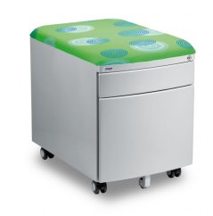 Pojízdný kontejner Mayer 32P8 26 093 — stříbrný, zelené čalounění Mayer