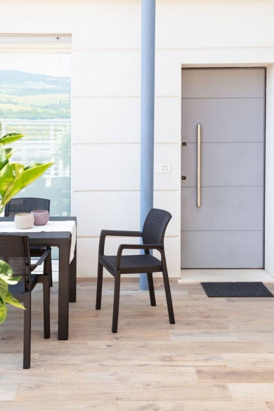 ALBA plastové křeslo - grafit