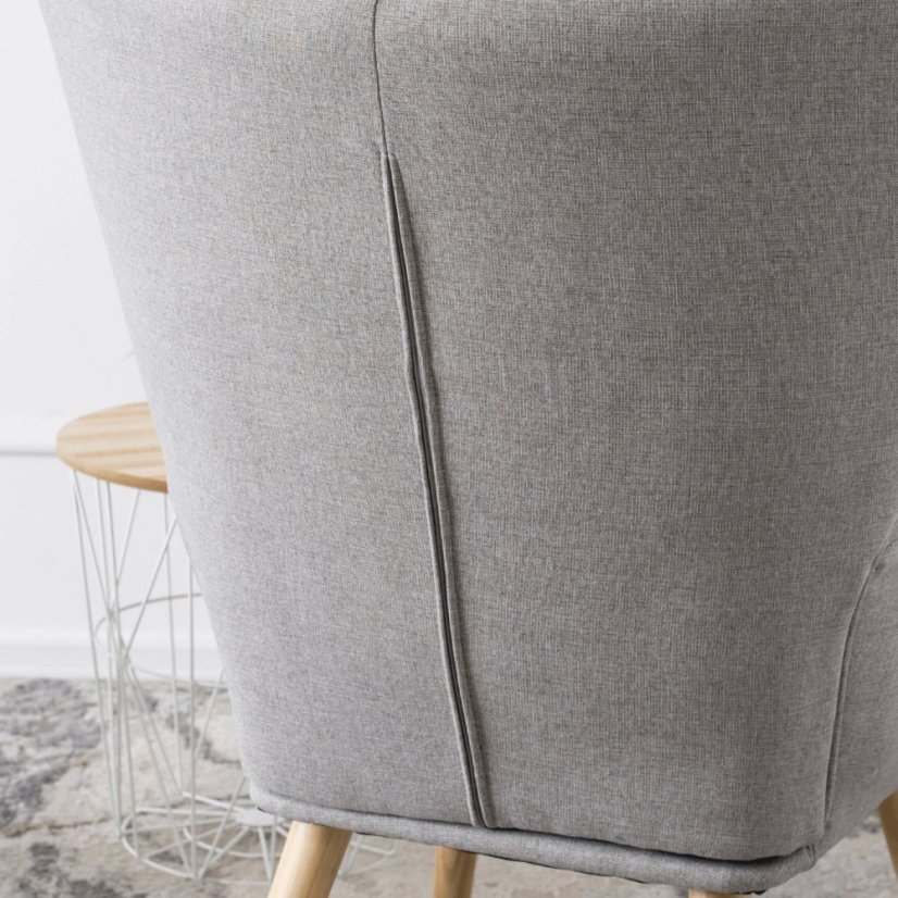 Elegantné šedé kreslo LOZANO 2 pre moderné interiéry