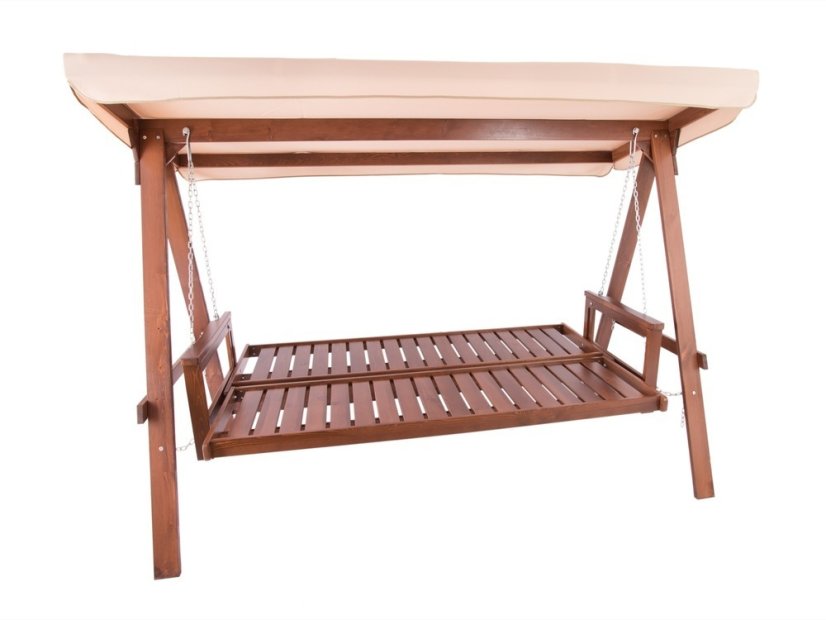 ADELAIDA zahradní houpačka dřevěná - taupe