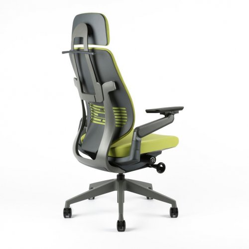 Kancelářská ergonomická židle Office Pro KARME — více barev, s podhlavníkem a područkami - Čalounění KARME: Modrá F03