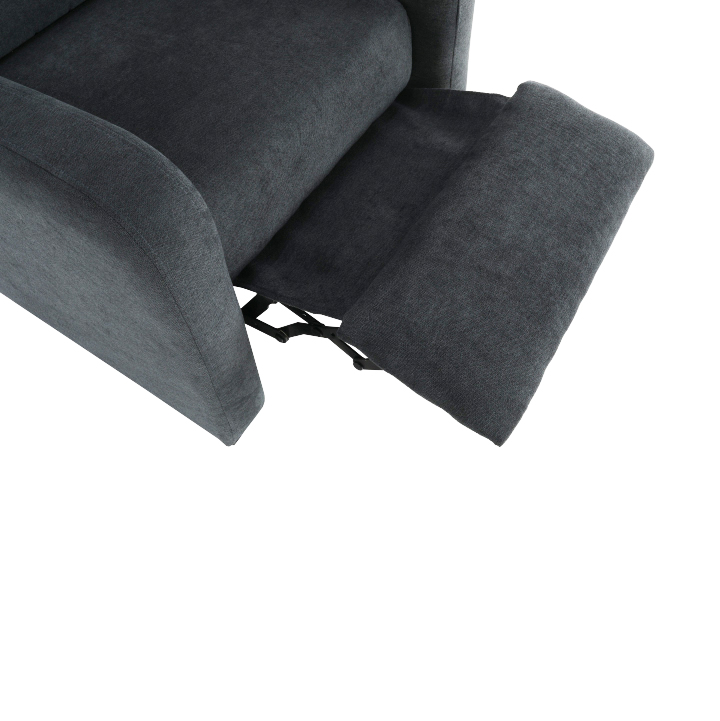 Polohovací relaxační křeslo TURNER — látka, šedá Kondela