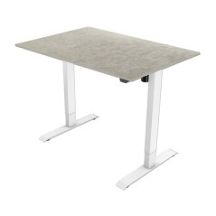 Deska k výškově stavitelnému stolu POWERTON — 159x75 cm, oxid bianco