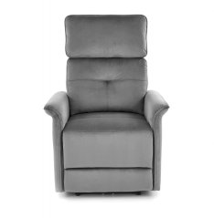 TV křeslo SEMIR s elektrickým polohováním - látka, šedá Halmar