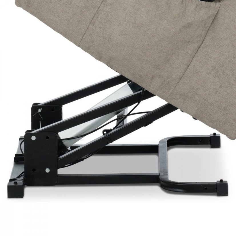 Relaxačné TV kreslo VINCENT s elektrickým polohovaním — cappuccina, 2 motory, nosnosť 140 kg