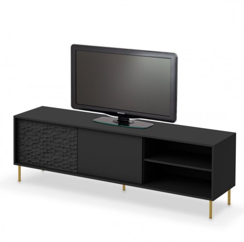TV stolek BULLET — černá / zlatá