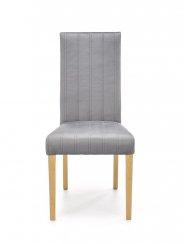 Jídelní židle DIEGO 3 — samet, medový dub, světle šedá