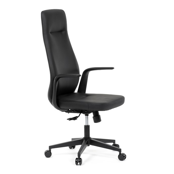 Kancelárska stolička ORBIT – čierna eko-koža s hojdacím mechanizmom Autronic