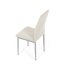 Elegantná jedálenská stolička LENA Autronic s krémovou látkou a sivými nohami
