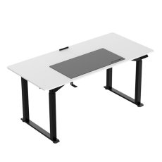 Elektricky výškově nastavitelný stůl UPLIFT — 160 cm, bílá / černá
