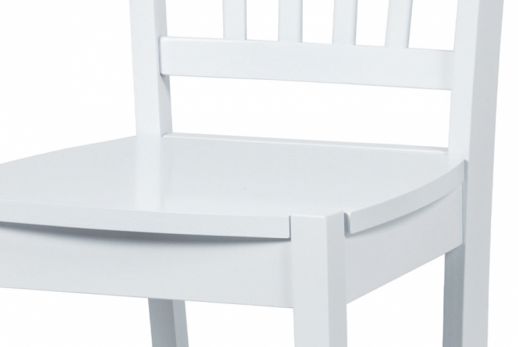 Jídelní celodřevěná židle BUNNY — masiv, bílá