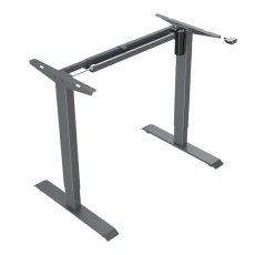 Elektricky výškově nastavitelný stůl POWERO – šedý, bez desky, hloubka 500 mm, výkon 100V–240V Lama Plus