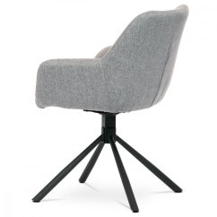 Jídelní křeslo MEGARA — kov, látka, světle šedá Autronic